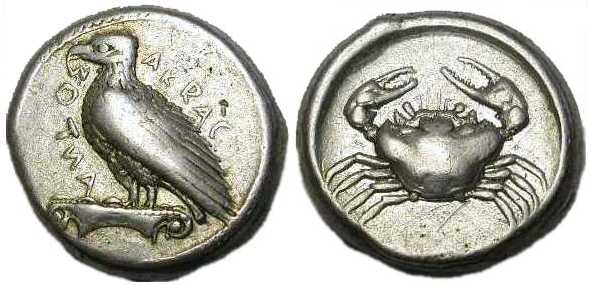 440 Akragas Sicilia Didrachm AR