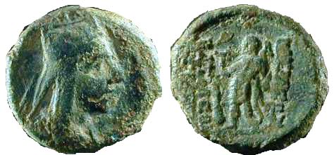 174 Armenia Tigranes II Tetrachalk AE