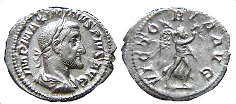 1688 Maximinus I Roma Imperium Romanum Denarius AR