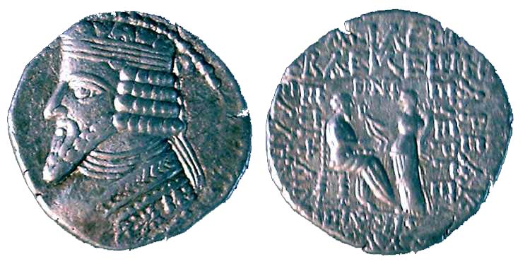 115 Parthia Gotarzes II Tetradrachm AR