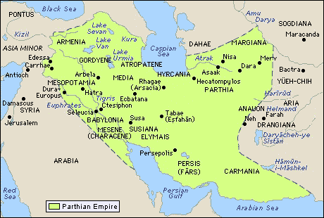 Map of Parthian Empire