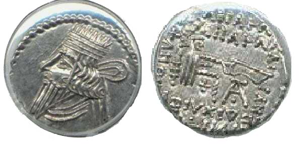 51 Vologases III Drachm AR