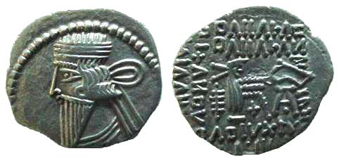 381 Vologases III Drachm AR