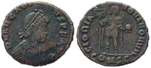 1284 Arcadius Constantinopolis Imperium Byzantinum AE