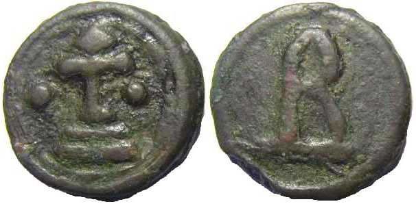 665 Basilius I Cherson Imperium Byzantinum AE