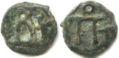 3137 Byzantium Basil I Cherson AE