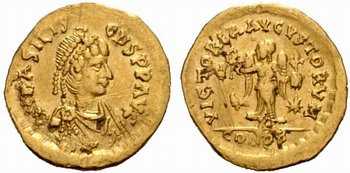 3025 Basiliscus Constantinopolis Tremissis AV