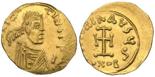 1988 Constantine IV Constantinopolis Imperium Byzantinum Tremissis AV