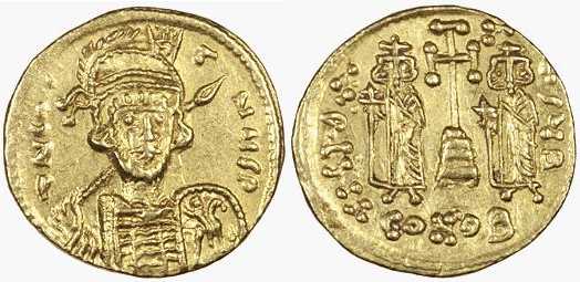 3007 Constantine IV Constantinopolis Imperium Byzantinum Solidus AV