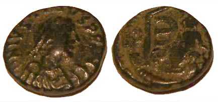 3867 Iustinus I Antiochia 5 Nummi AE