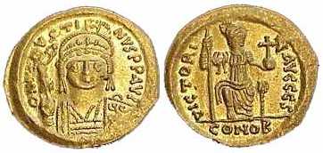 816 Justinus I Imperium Byzantinum Solidus AV