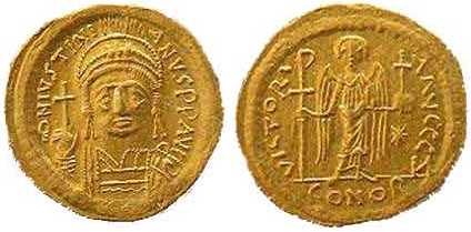 810 Byzantium Justinian I Solidus AV