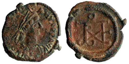 1183 Byzantium Justinian I Cherson AE