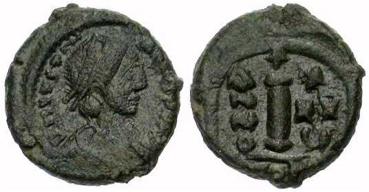2200 Iustinianus I Constantinopolis Imperium Byzantinum 10 Nummi AE