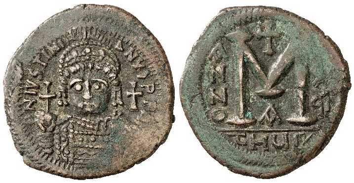 3009 Iustinianus I Antiochia/Theoupolis Imperium Byzantinum Follis AE