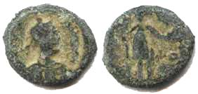 4324 Iustinianus I Cherson Imperium Byzantinum 5 Nummi AE