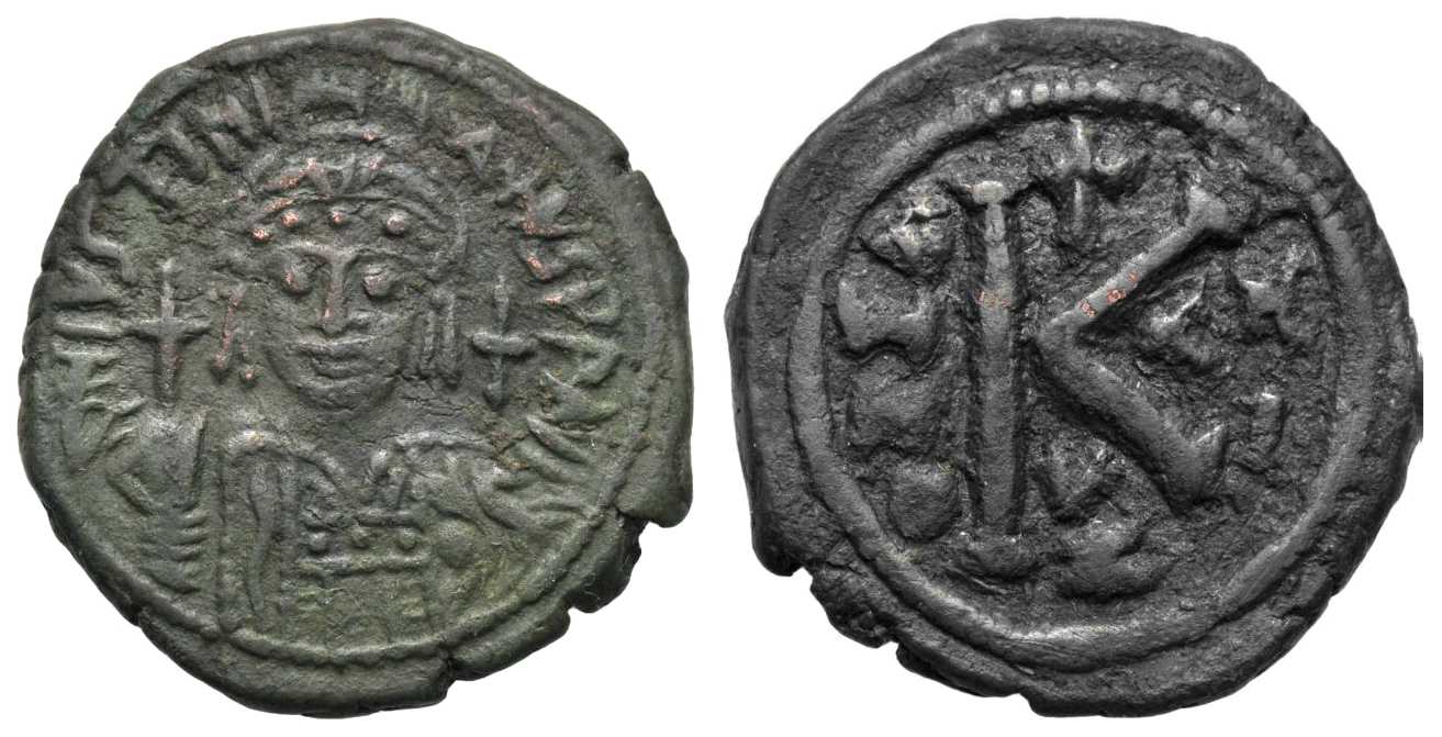 5388 Iustinianus I Cyzicus Imperium Byzantinum 20 Nummia AE