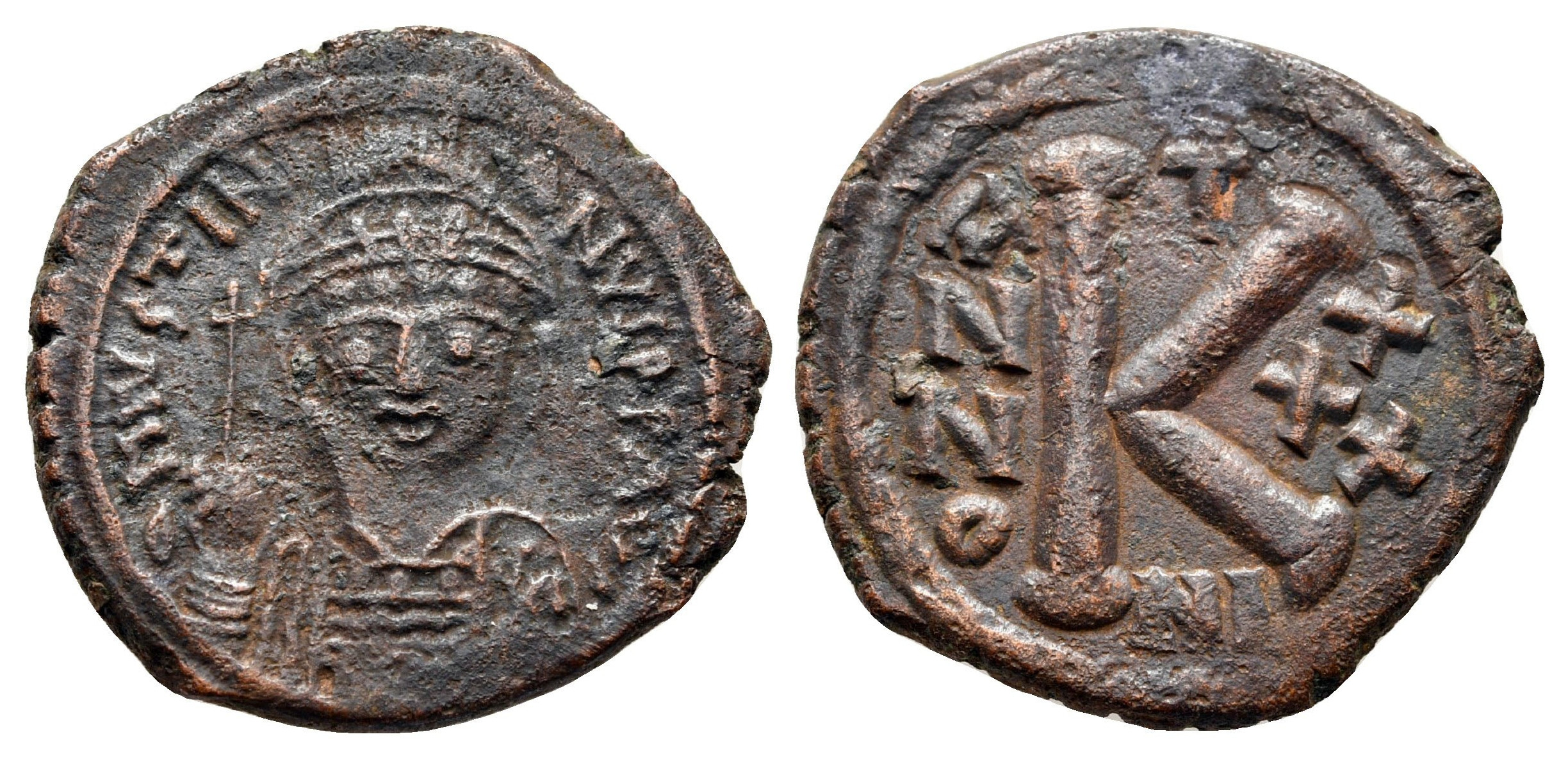 7315 Byzantine Justinian I 20 Nummi AE
