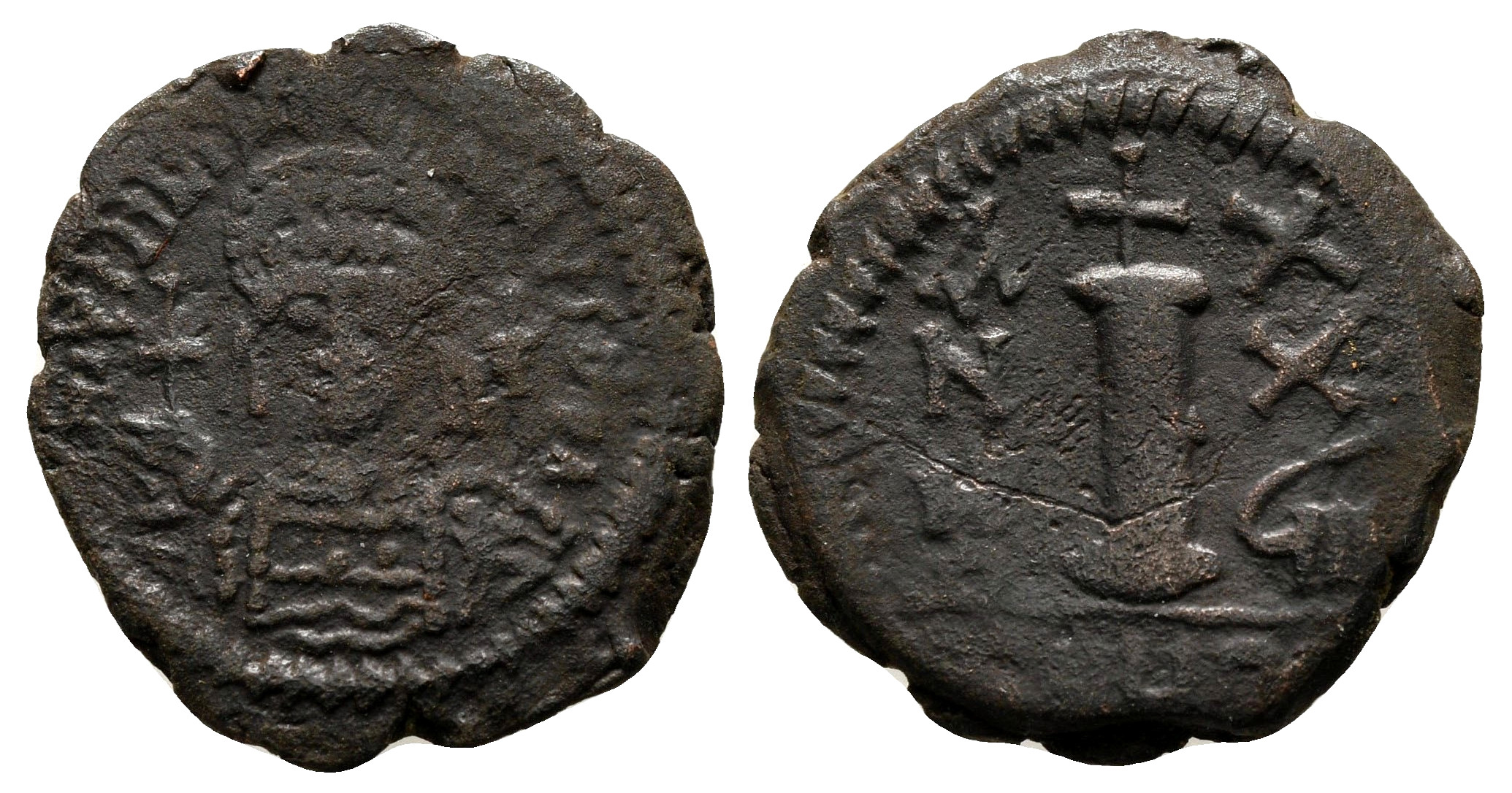 7316 Iustinianus I Antiochia/Theoupolis Imperium Byzantinum 10 Nummi AE