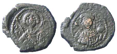 618 Manuel I Uncertain Greek Mint 1/2 Tetarteron AE