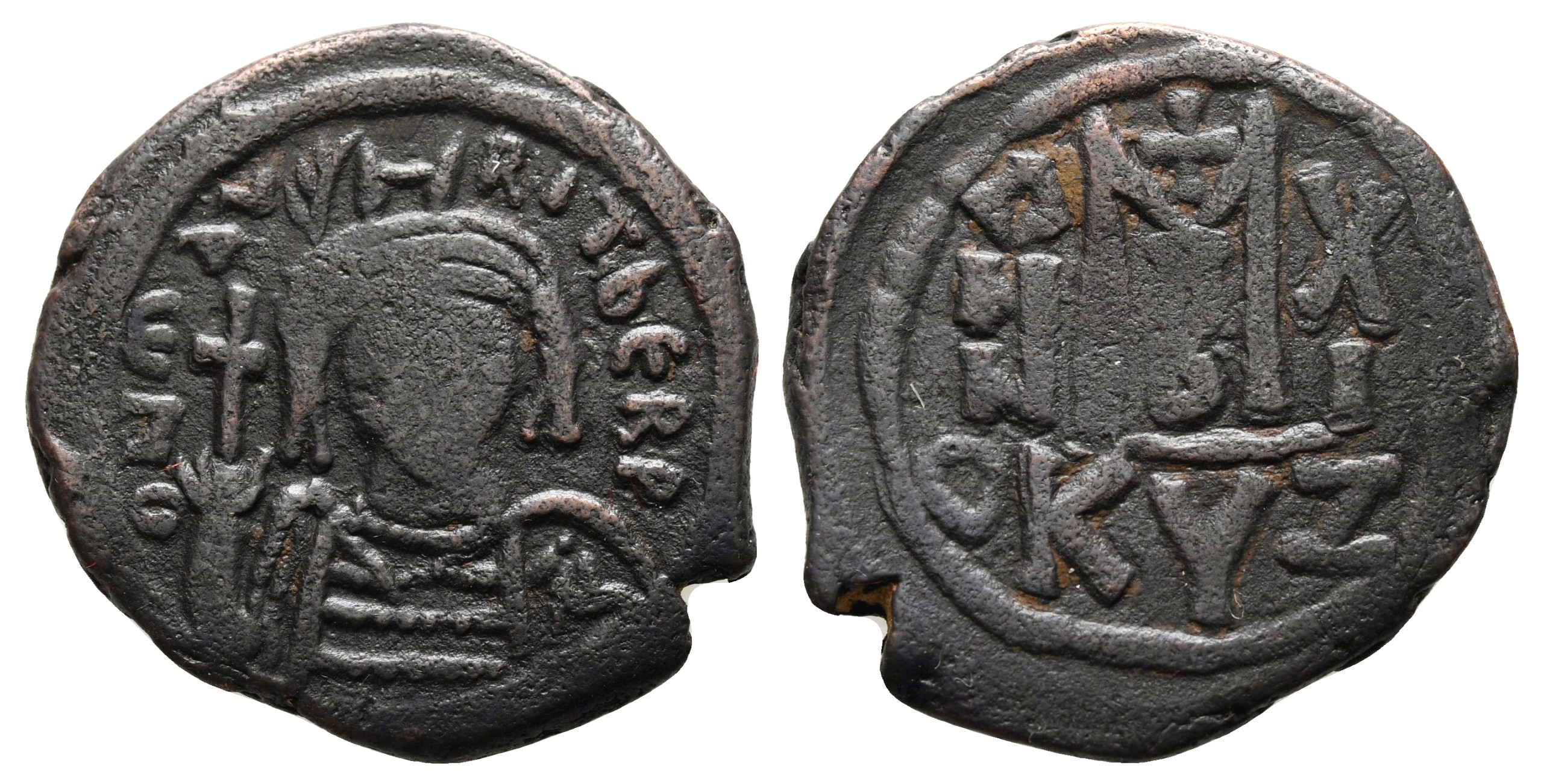 7321 Mauricius Tiberius Cyzicus Follis AE