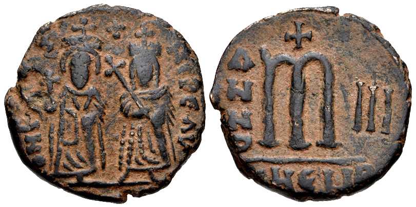 3981 Phocas Antiocheia/Theoupolis Imperium Byzantinum Follis AE