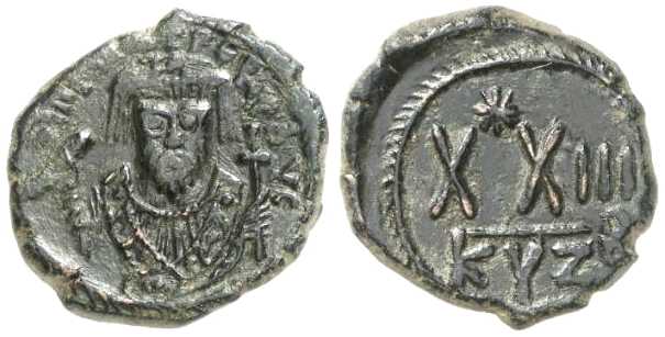 4967 Phocas Cyzicus half Follis AE