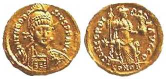 1191 Byzantium Theodosius II Solidus AV