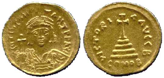 950 Byzantine Tiberius II Solidus AV