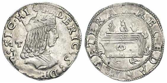 3215 Fredericus III Aragon Naples & Sicily Carlino AR