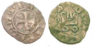 60 Mahaut de Hainaut Achaea Clarencia Denier BL