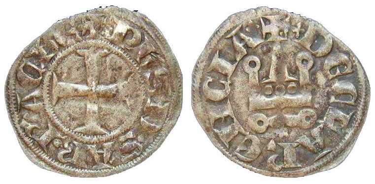 2559 Philip of Savoy Achaea Clarencia Denier BL