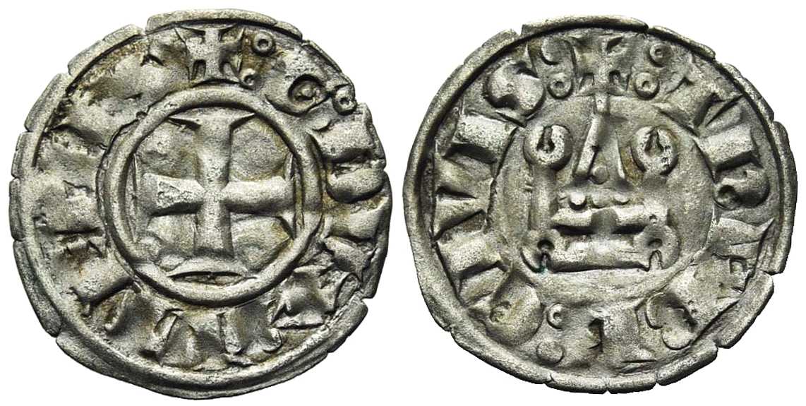 4146 Gui II de la Roche Ducatus Athenae Denier BL