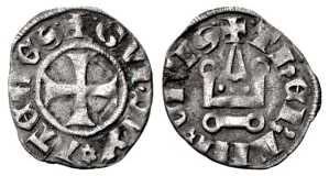 4923 Gui II de la Roche Ducatus Athenae Denier BL