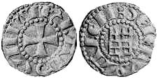 1077 Balduinus III Hierusalem Denier BL