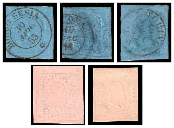 1.10.1853 Regno di Sardegna Mi 4/6 collection 01