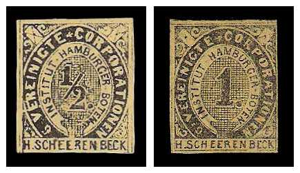 1862 Germany Private Mail Hamburg Mi A 3