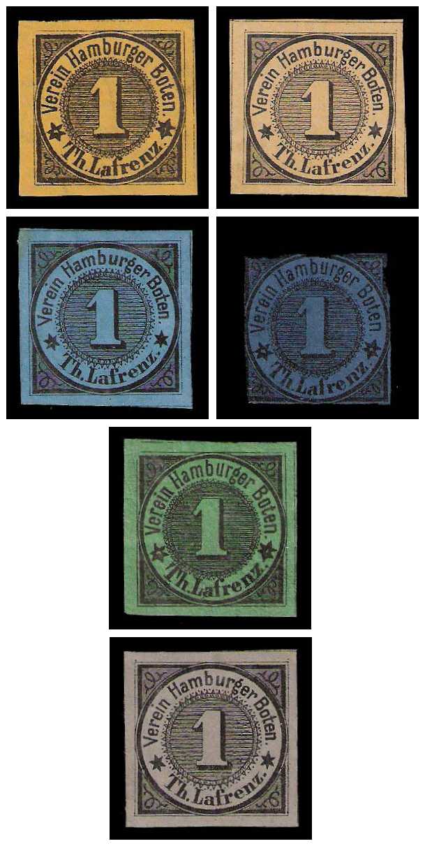 1863 Germany Private Mail Hamburg Mi A 12/13 collection 02