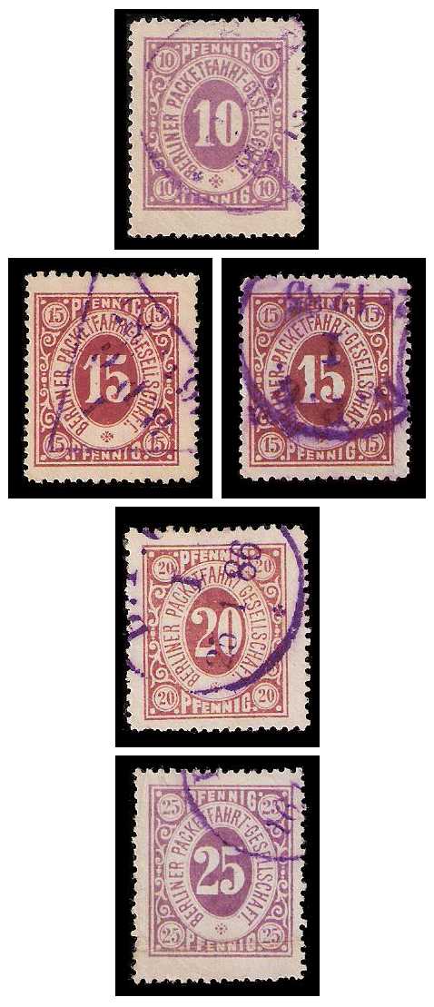 10.1885/4.1886 Germany Private Mail Berlin Mi B 9/12 collection