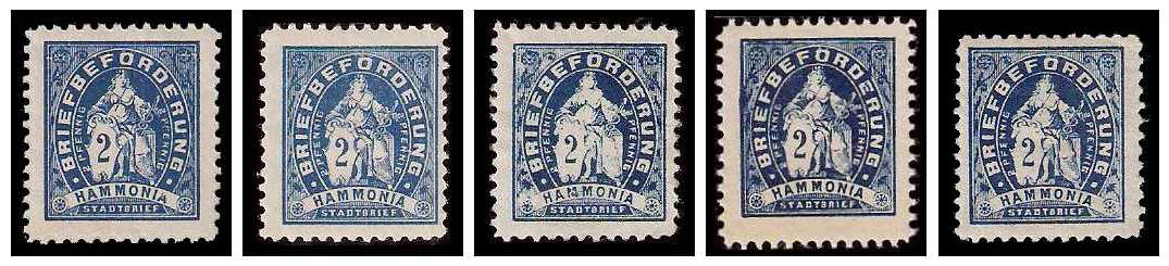 1886 Germany Private Mail Hamburg Mi D 4 collection 01
