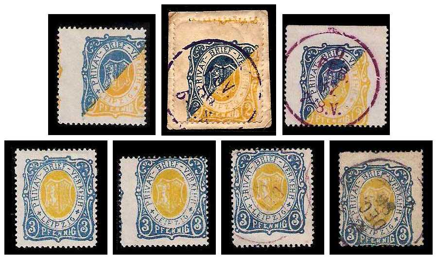 1886 Germany Private Mail Leipzig Mi C 1/5 collection 01