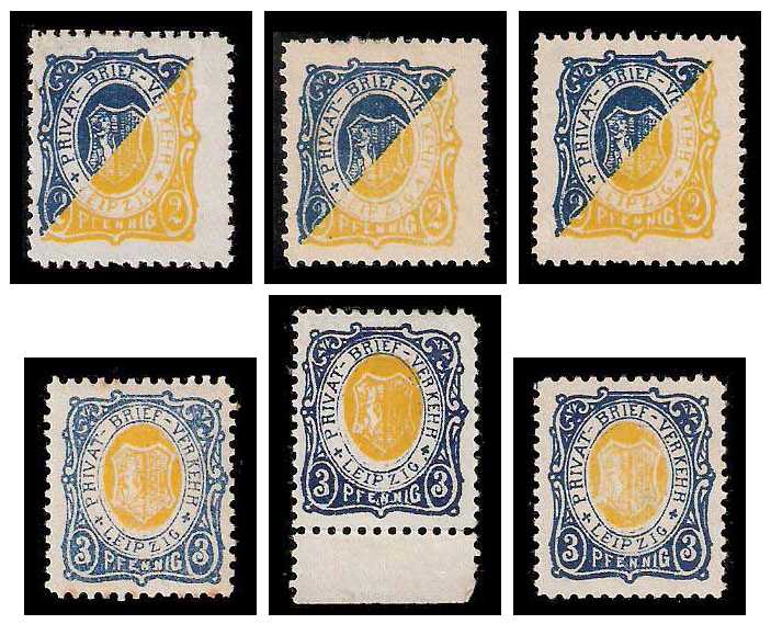 1886 Germany Private Mail Leipzig Mi C 1/5 collection 02