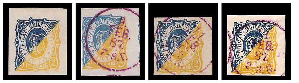 1886 Germany Private Mail Leipzig Mi C 1/5 collection 03