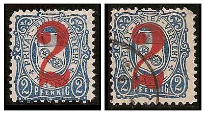 1886 Germany Private Mail Mainz Mi B 1/2 collection 02