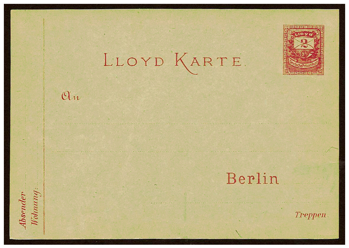 18.08.1886 Germany Private Mail Berlin Mi E 1/3 collection 03