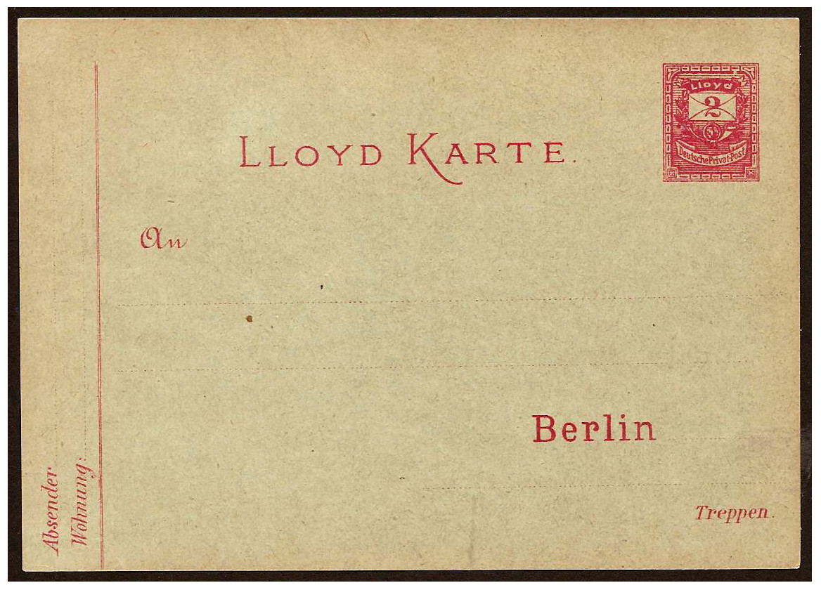 18.08.1886 Germany Private Mail Berlin Mi E 1/3 collection 04