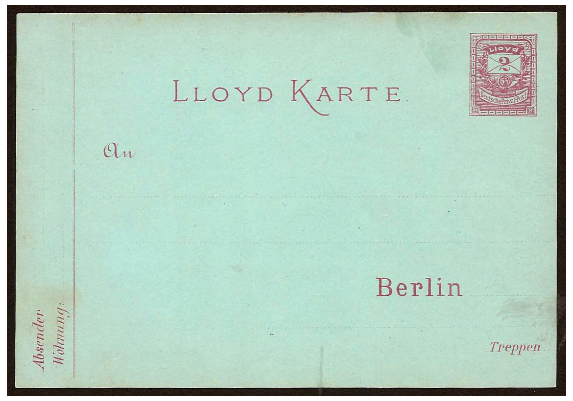18.08.1886 Germany Private Mail Berlin Mi E 1/3 collection 05