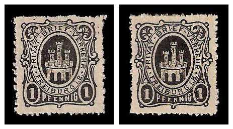 11.1886 Germany Private Mail Freiburg Mi A 1/2 collection 02