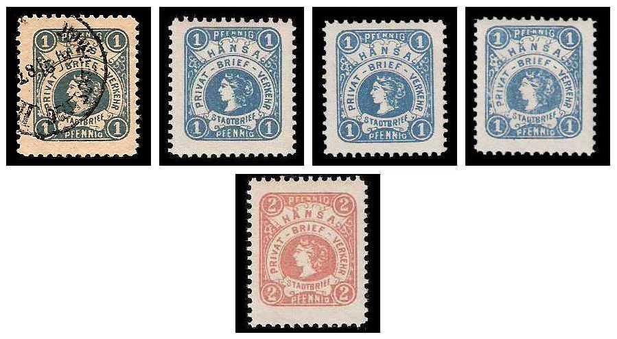 12.1886 Germany Private Mail Dresden Mi C 4/5