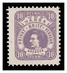 12.1886 Germany Private Mail Dresden Mi C 5